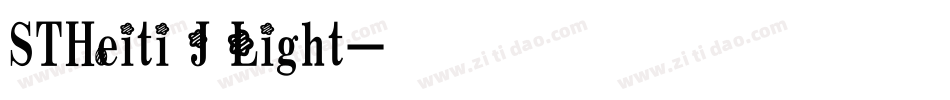 STHeiti J Light字体转换